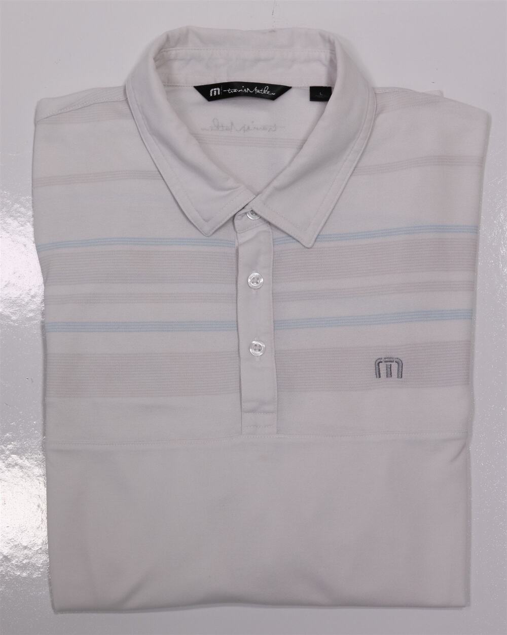 Travis Mathew White Performance Golf Polo Shirt Mens Large